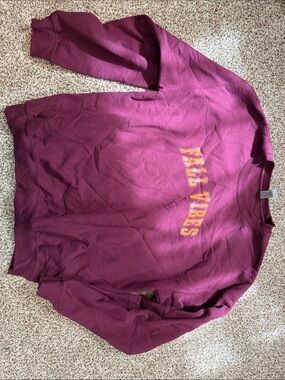 Gildan Maroon 'Fall Vibes' Crewneck Sweatshirt